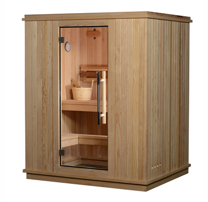 Caixa de madeira da sauna da casa pré-fabricada do cedro vermelho do canadense tradicional interno da sala da sauna do vapor de 2-3 pessoas