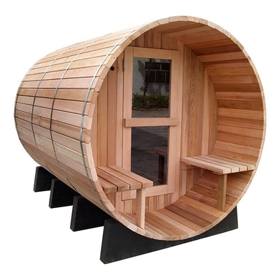 Vapor seco vermelho de Cedar Barrel Sauna Outdoor Sauna em volta da sauna exterior