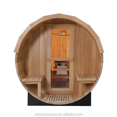 Sauna exterior de madeira do tambor da cicuta da sauna do tambor do círculo de Ues da família