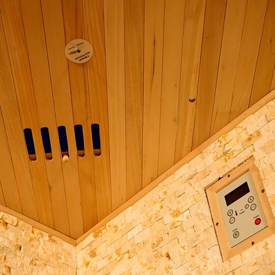 Cicuta canadense pura/Cedar Corner Sauna Steam Room vermelho 6KW 220V com sala de sal de rocha
