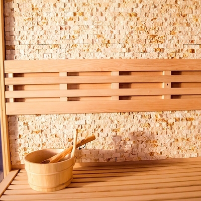Cicuta canadense pura/Cedar Corner Sauna Steam Room vermelho 6KW 220V com sala de sal de rocha