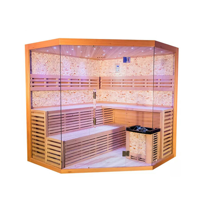 Da madeira maciça tradicional exterior do painel de controle do computador da sauna do vapor sauna moderna seca da cicuta