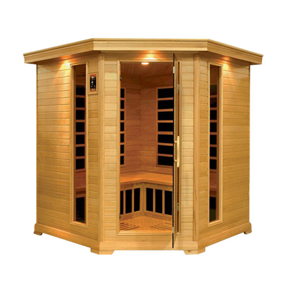 O infravermelho luxuoso da combinação da rocha e sauna tradicional a estrela conduzida iluminam a sala de vapor de canto de sal