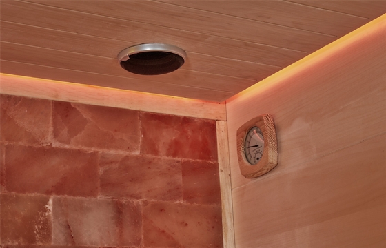 Sala seca portátil da sauna da sala de madeira da sauna de Aspen Reder Harvia Stone Salt exterior