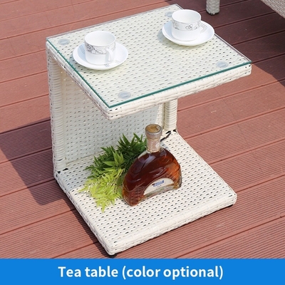 Piscina de vime de Chaise Lounge Chair For Beach do Rattan da cama do vadio de Sun do lazer exterior