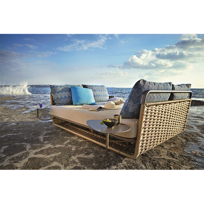 Daybed tecido da corda de Sun da associação da mobília do pátio do lazer vadios exteriores