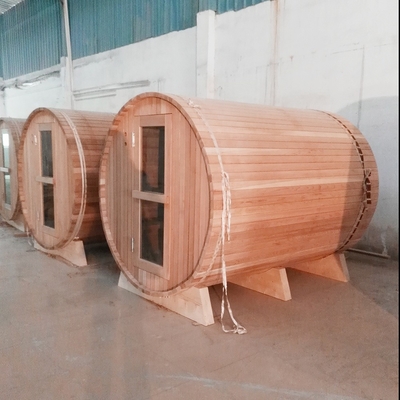 Categoria clara Cedar Barrel Sauna vermelho 4Person 6kw sem o patamar para saunas exteriores