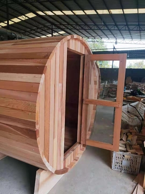Categoria clara Cedar Barrel Sauna vermelho 4Person 6kw sem o patamar para saunas exteriores