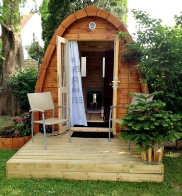 Casa infravermelha vermelha da sauna de Cedar Wooden Gazebo Sauna Outdoor