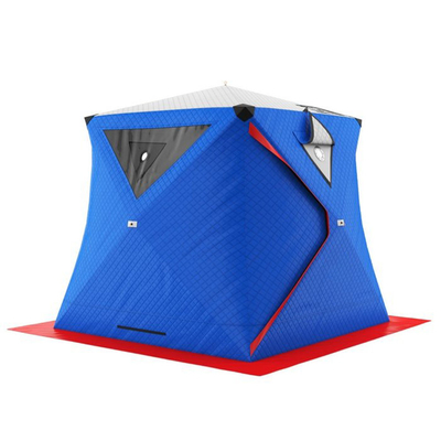 Barraca azul da sauna exterior portátil de nylon com os produtos de acampamento grandes de Windows