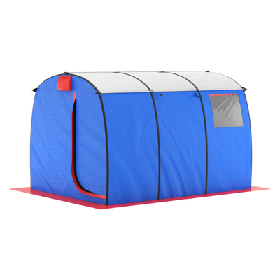 Barraca portátil material exterior da sauna de 3 dobras com a janela transparente do filme