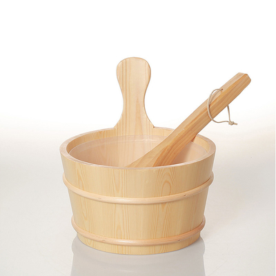 Pinho Pail With Insert Sauna Bucket da espessura 4L 5L 6L de 1.3CM com parte inferior