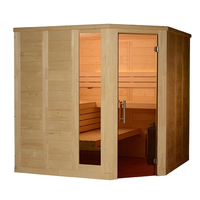 dobradiças nórdicas contínuas internas dos SS do abeto vermelho da sala tradicional da sauna do vapor 8kw