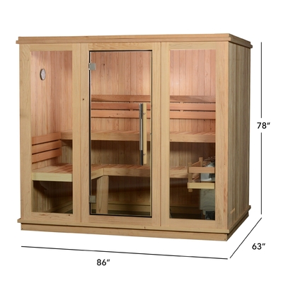 cedro vermelho ETL da madeira interna tradicional seca da sauna do vapor 220V