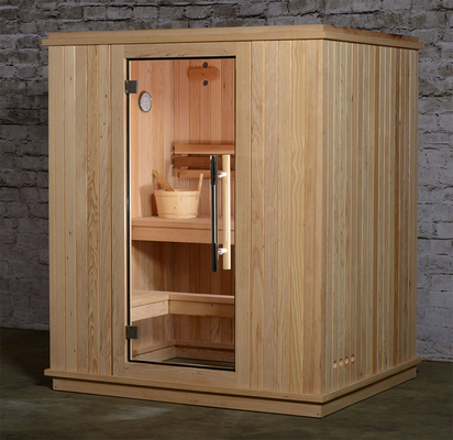 Caixa de madeira da sauna da casa pré-fabricada do cedro vermelho do canadense tradicional interno da sala da sauna do vapor de 2-3 pessoas