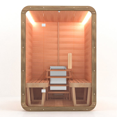 Pessoa vermelha de Cedar Steam Sauna Room 2 do sólido portátil tradicional da sauna da tendência