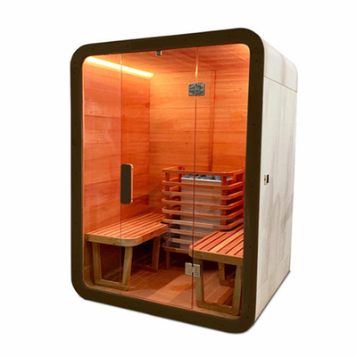 Pessoa vermelha de Cedar Steam Sauna Room 2 do sólido portátil tradicional da sauna da tendência