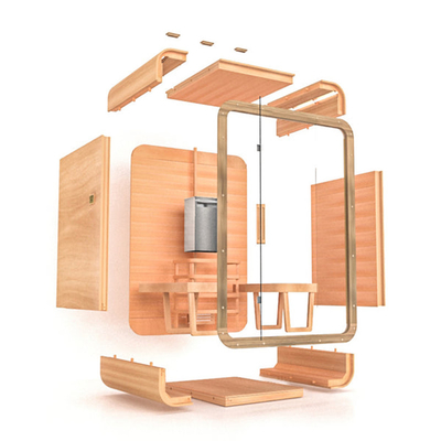 Pessoa vermelha de Cedar Steam Sauna Room 2 do sólido portátil tradicional da sauna da tendência