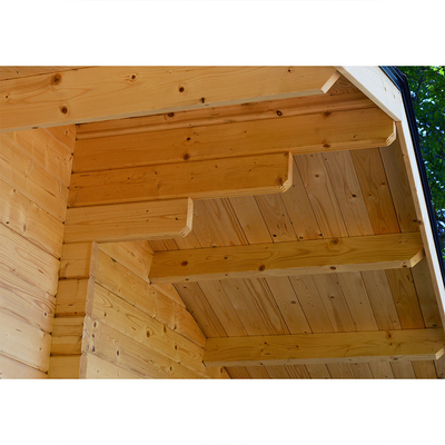 Cabine infravermelha distante de madeira da sauna de 6 pessoas do abeto vermelho nórdico exterior tradicional